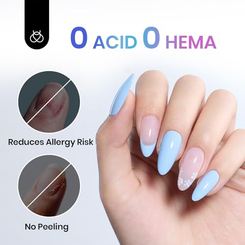 Beetles Nail Dehydrator and Primer Acid Free and Hema-Free Natural Prep Dehydrate and Bond Primer Fast Dry Nail Supplies 15ml 2Pcs Professional Salons Set