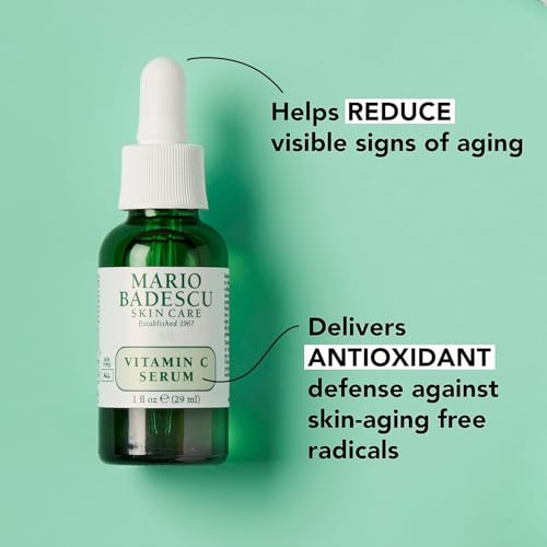 Mario Badescu Vitamin C Serum for All Skin Types Lightweight Serum with Vitamin C & Sodium Hyaluronate Visibly Reduces Signs of Aging 1 Fl Oz