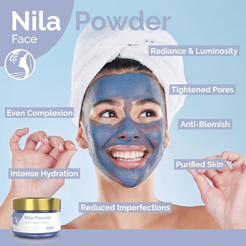 Fatima's Garden Pure Nila Indigo Powder 200g - Natural Moroccan Face & Hair Care Powder for Exfoliating and Moisturizing