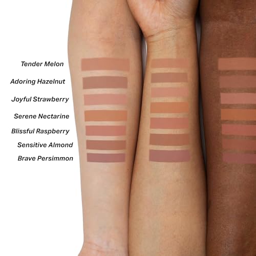 Velvet Powder Blurring Blush with Sheer to Medium Buildable Color and Dewy Glow| Emotion Connect Cosmetics: 06 Adoring Hazelnut, 0.35 Oz