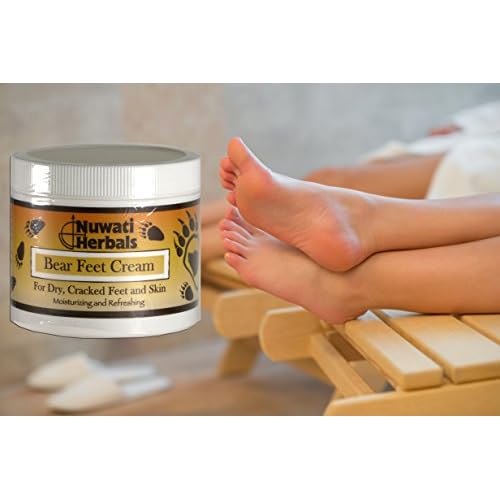 Nuwati Herbals - Bear Feet Cream - Herbal Moisturizer for Dry Cracked Feet and Skin, 4 ounces