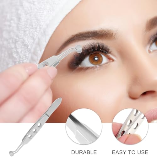 NOLITOY Meibomian Gland Expressor Eyelid Massage Tweezers: Stainless Steel Eyelid Forceps for Eye Care & Dry Eye Treatment ? Facial Massage Tool for Women 4.13 Inches