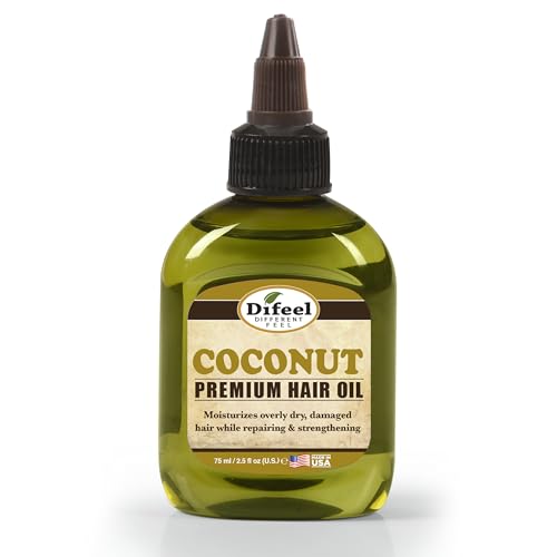 Difeel Premium Deep Conditioning Coconut Hair Oil 2.5 ounce (6-Pack)