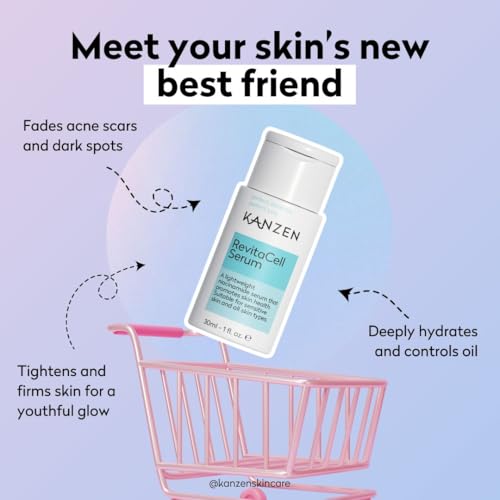 Kanzen Skincare RevitaCell Niacinamide Serum 30ml - 1fl oz ? Skin Serum for Blemishes, Pore Refining & Even Skin Tone with Vitamin B3