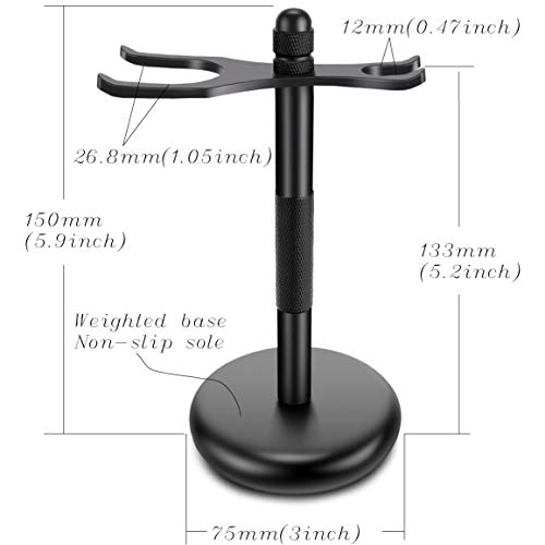 SANWA Deluxe Shaving Kit for Men,Includes Safety Razor,Shaving Stand,Shaving Brush and Stainless Steel Shave Soap Bowl,Begin Quality Shave at Home