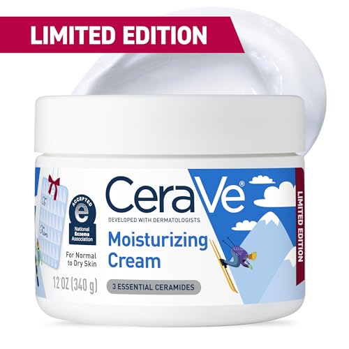 CeraVe Apr?s Ski Moisturizing Cream, Body and Face Moisturizer for Dry Skin, Hyaluronic Acid and Ceramides, Daily Moisturizer, Oil-Free, Fragrance Free, Non-Comedogenic, Limited Edition, 12 Ounce