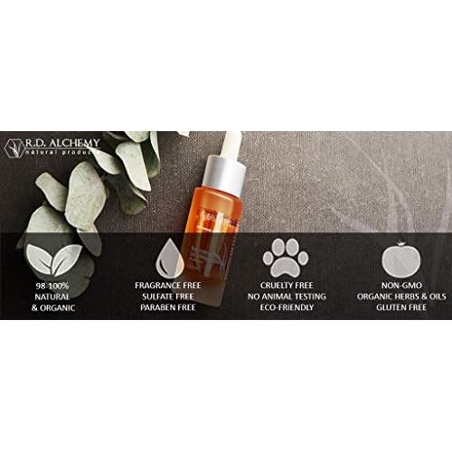 RD Alchemy - 100% Natural & Organic Exfoliating Cleanser - Natural Face Wash for All skin Types. Sulfate Free, with AHAs Gently Cleanse Dirt, Oil and Makeup as it Exfoliates Dead Skin Making You GLOW!