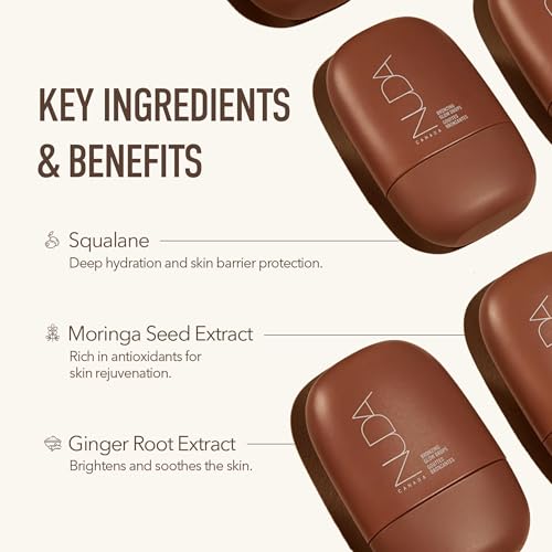 Nuda GlowDrops | Squalene, Ginger, Lavender, & Moringa-Infused Glow Bronzing Drops for Face | Lightweight, Buildable, & Blendable Liquid Bronzer Formula | Paraben & Sulfate-Free Serum, (30 mL)