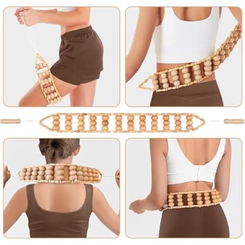 JUANWAN 12-in-1 Wood Therapy Massage Tools Lymphatic Drainage Massager Wooden Massage Body Sculpting Tools Maderoterapia Kit Wood Therapy Tools for Muscle Pain Relief Body Shaping Anti-Cellulite