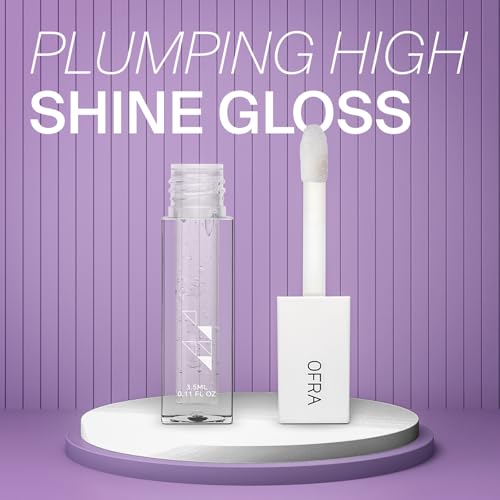 Ofra Lip Lush Plump - Clear Lip Plumper Gloss - Hydrating, Non Sticky, Ultra Glossy, and Cruelty-Free Plumping Lip Gloss - 3.5ml
