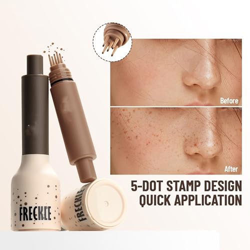 MAEPEOR Freckle Stamps 4 Colors Natural Sunkissed Looking Freckles Dot Pen Waterproof Longlasting Face Freckles (04 CARAMEL)