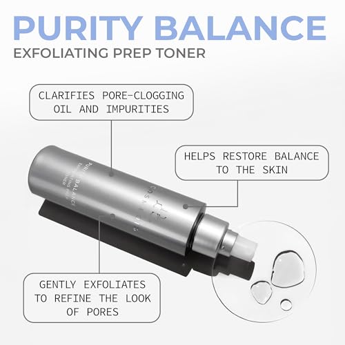 COSMEDIX Purity Balance Exfoliating Prep Face Toner - Hydrating Facial Toner for Acne-Prone Skin, Fine Lines & Wrinkles - Deep Cleansing Skin Care for Brighter & Fresh-Looking Skin, Gluten Free