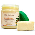 MGL Naturals Raw African Shea Butter Ivory 16oz, 100% Pure, and Unrefined. Nourish and moisturize hair and skin. Use alone or DIY recipes. From Ghana, West Africa. 16oz Jar