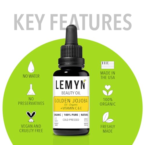 Golden Jojoba Oil | Supercharged with Clinically Proven THD Vitamin C | Freshly Made | Deep Hydration & Radiant Boost | Handcrafted Excellence from Santa Barbara