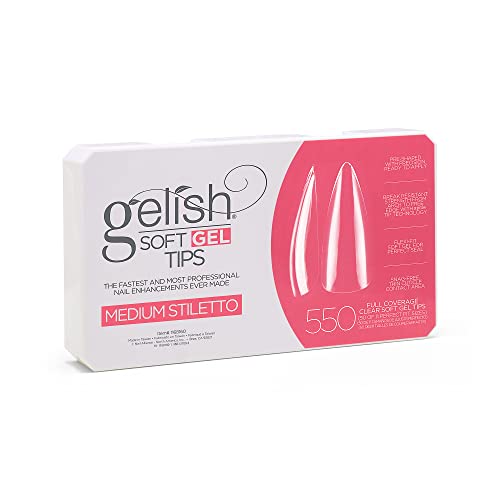Gelish Soft Gel¢â Tips - 550 Count Professional Quality Press on Nails Extension for Strong, Long-Lasting Manicures ? Easy Application, Natural Look, Pre-shaped False Nail
