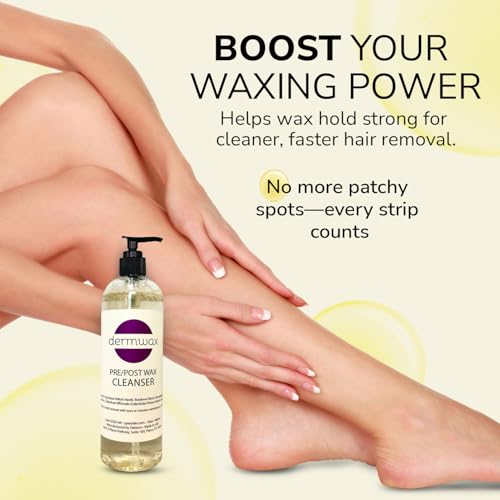 PreWax Cleanser Solution 16oz ? Prepares & Protects Skin by Removing Dirt & Oils ? Helps Improve Wax Adhesion for Smoother Results ? Pre Wax Cleanser with Witch Hazel, Chamomile & Calendula