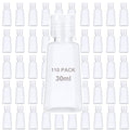 MOUYAT 110 Pack 1oz Clear Plastic Flip Cap Bottles, 30ml Empty Squeeze Travel Bottles with Flip Lid, Transparent Mini Refillable Flip Cap Travel Size Sample Containers for Lotion Cream Toiletries