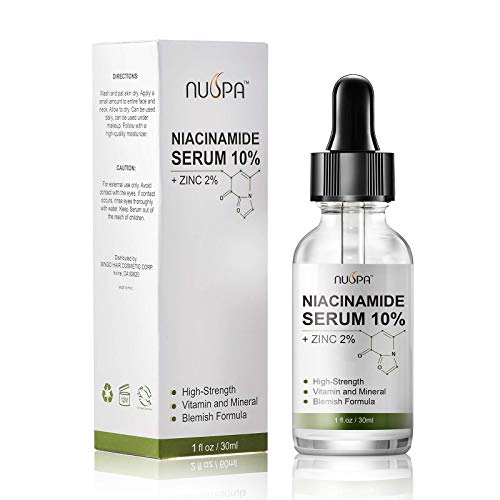 Niacinamide Serum 10% Plus Zinc 2% for Face Skin Care Vitamin B3 Facial Serum with Hyaluronic Acid for Acne Pore Reducer Treatment