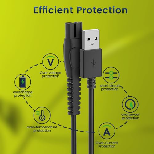 BENSN 5V Charger Cord Compatible with Philips Norelco Shaver Series 2000 3000 5000 7000 9000, 2400 3900 5400 5000X 7200 i9000 MG7910 MG5910 MG9510 MG9522 MG3919 MG7970 MG5970 BG5495 XP9402 HS9980