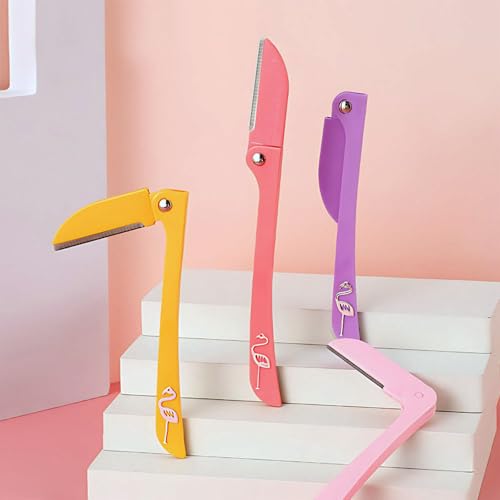 3 Packs Eyebrow Razor for Women, Eyebrow and Facial Hair Removal, Shaver, Gentle Facial Hair Remover, Dermaplaning Tool for Peach Fuzz Removal, Face Razors for Women, Eyebrow Trimmer