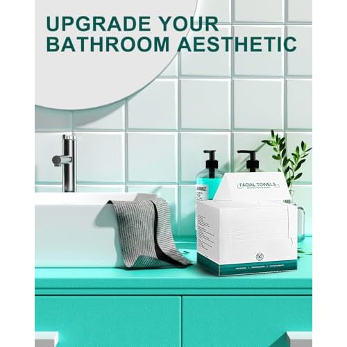 Face Towels,Facial Towels,100Ct Disposable Face Towel,10"x12"Face Cloths,Makeup Remover Face Towelettes Disposable,Disposable Face Cloths for Sensitive Skin,Biodegradable Dry Wipes