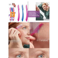 Eyebrow Trimmer Set for Women - Silver, Modern Style - All Skin Types - 3 Blades - Portable - Women's Facial Hair Removal Tool