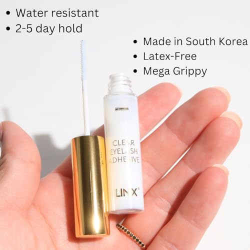 Linx DIY Lash Glue with Micro Mascara Wand 2-5 Day Lash Hold (Clear)