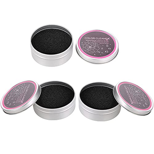 3Pcs/Set Makeup Brushes Cleaner Sponge Dry Brushes Cleaner Eye Shadow or Blush Color Removal Sponge Tool