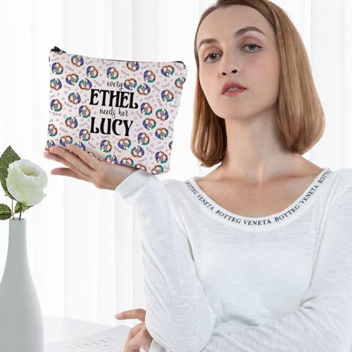 G2TUP Lucy Tv Show Cosmetic Bag Every Ethel Needs Her Lucy Gift for Besties Best Friend Soul Friend Makeup Bag (Every Ethel New)