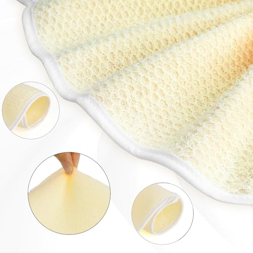Exfoliating Washcloth,5 Pack Wash Cloths for Showering,Loofah Exfoliating Body Scrubber Exfoliator,Face Wash Scrubber,Body Scrubbers for Use in Shower,Wash Rags for Body,White Frame Exfoliating Towel