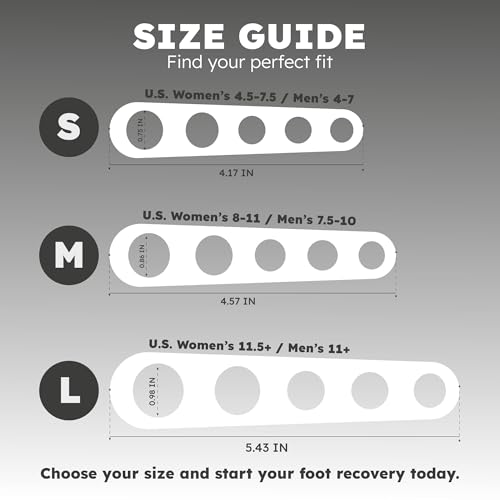 Awesome Toes Spacers & Separators Kit ? Fast Relief for Hammertoe & Bunions | Includes Toe Stretch Band, Individual Toe Spacers & Full Toe Spacers for Walking, Running, & Yoga Practice | Large