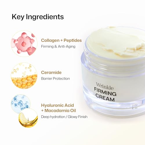 HAPA KRISTIN Anti-Aging Skin Tightening Face Moisturizer with Vegan Collagen, Hyaluronic Acid, and Niacinamide - Korean Skincare for Fine Lines and Wrinkels, 2 Fl Oz