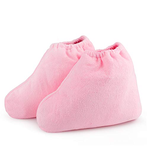 Paraffin Wax Foot Liners, Segbeauty Larger Paraffin Heated Foot SPA Booties, Pink Wax Refill Feet Cover Bags for Hot Wax Hand thera-py Thermal treat-ment SPA Wax Warmer Paraffin Wax Machine