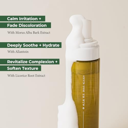 Fraijour Artemisia Bubble Facial Foam ? Korean Instant Foaming Face Cleanser for Dry & Sensitive Skin, Hydrating & Gentle Daily Wash, pH Balanced with Plant Extracts, Touchless Dispensing, 7.05 oz.