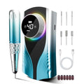 Nail Filer Electric Nail Drill Professional, Kisufu 45000 RPM Rechargeable Efile Nail Drill Kit with Smart Led, 3600mAh, Portable Nail Grinder for Salon Home Use, Women's Day Gifts (Blue).