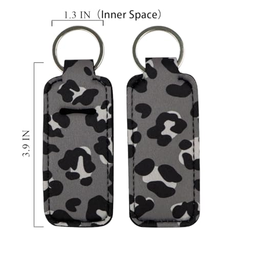 DMLSKY Lip Balm Holder Keychain, Cute Portable Key Chain Accessories for Lip Balm, Lip Gloss or Lipstick