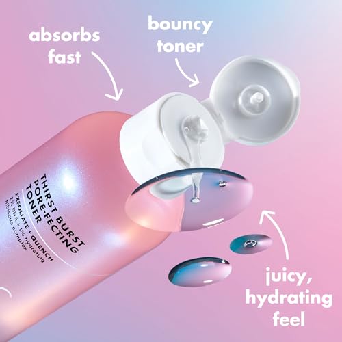 e.l.f. Thirst Burst Pore-fecting Toner, Hydrating & Exfoliating for Face, Smooths, Plumps & Minimizes Pores, Infused with Salicylic Acid, Vegan & Cruelty-Free