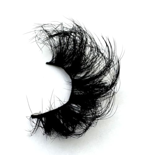 HBZGTLAD 5 Pairs 25mm 10D Faux Mink Lashes Bulk Fluffy Natural False Eyelashes Thick Dramatic Faux Mink Eyelashes Makeup tools Wholesale (QD-7)