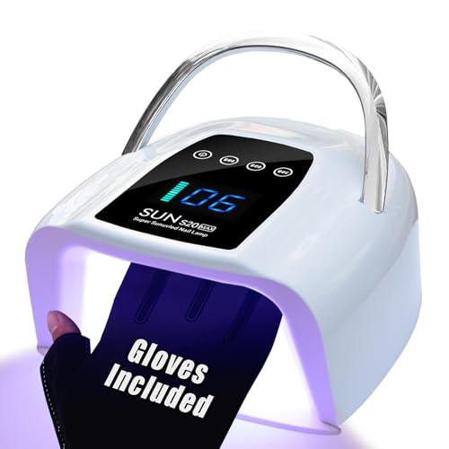 UV LED Nail Lamp Dryers Cordless 128W Portable Rechargeable UV Light for Gel Nails Polish Kit,Fast Curing Wireless Builder Gel Lamp with Sensor 3 Timer LCD Display 48 LED,Manicure Pedicure Art Tools