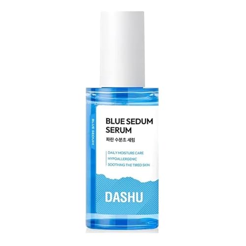 DASHU Blue Sedum Water Serum | Hydrating Skin Serum Water Based Moisturizer for Face 8 Hyaluronic Acids | Men¡¯s Grooming Essentials 2.19 fl oz