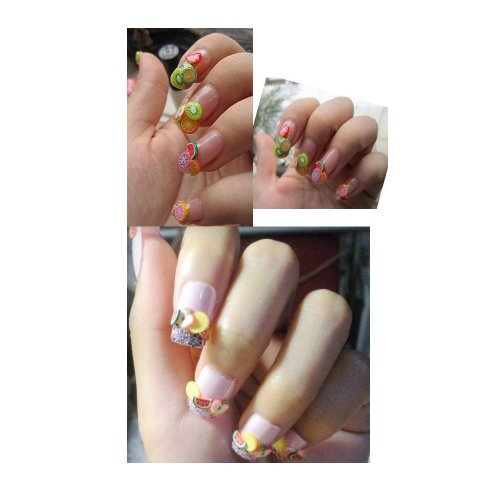 150pcs 3D Cute Designs Nail Art Fimo Canes Sticks Stickers Rods Gel Tips Manicure Decoration + Blade