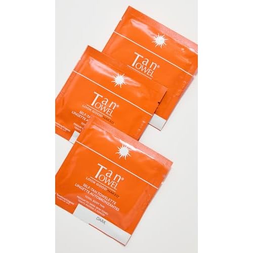 TanTowel Women's Full Body Tan Towelettes - 5 Pack, Dark, 0.5 Fl Oz (Pack of 5)