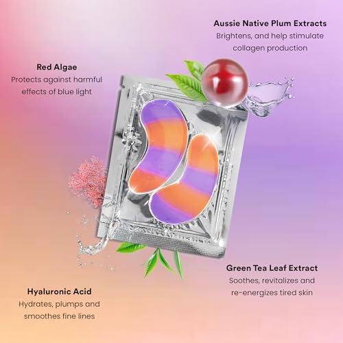 BLAQ Kakadu Plumpers Premium Under Eye Patches for Dark Circles and Puffiness. Australian Native Plum Extracts, Vegan and Cruelty-Free,15-Pack