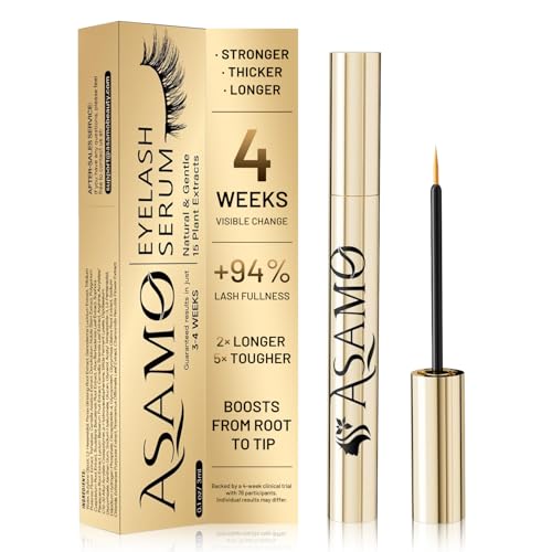 Eyelash Growth Serum ? 15 Plant Extracts for Longer, Denser & Robust Lashes,Boosts Natural Lash Development,eyelash serum,Enhance Natural Beauty, Hypoallergenic Oil Free,lash growth serum£¨PURE GOLD£©