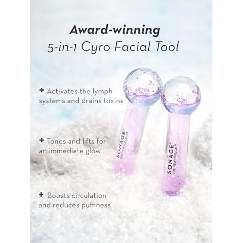 SONAGE Baby Frioz Facial Ice Globes: Cryotherapy Tool for Cooling Facial Massage | Puffiness & Redness Relief