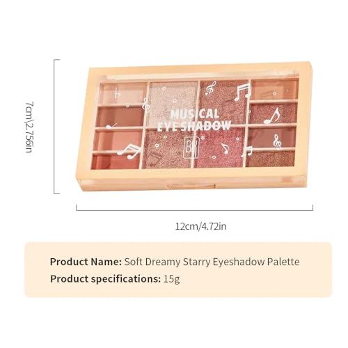 Eyeshadow Palette - 12 Color Neutral Eyeshadow, Nude Pink & Brown, Matte & Shimmer, Highly Pigmented, Blendable, Travel-Friendly Everyday Makeup, 03-1#