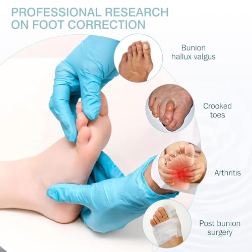 Silicone Toe Separators for Women & Men - Toe Spacers for Bunion Relief, Hammer Toe, Plantar Fasciitis & Pedicures | Includes Metatarsal Pad & Therapeutic Yoga Cushion for Foot Pain£¨2pcs,blue£©