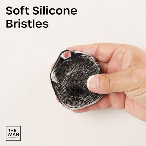 The Man Silicone Face Scrubber & Razor Bumps Serum Roll On ? Bundle