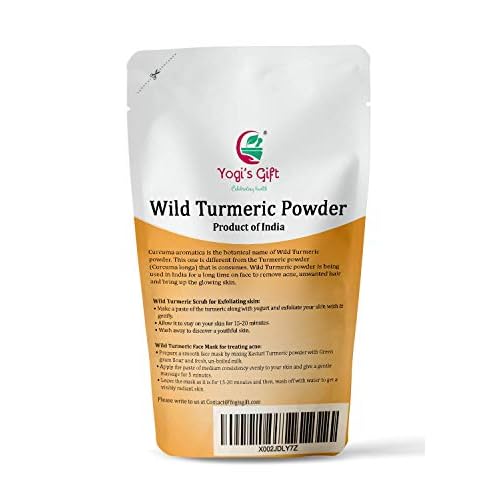 100% Pure Wild Turmeric Powder For Face | 8 Oz (227 grams) | Kasturi Manjal | Curcuma Aromatica | Amba haldi | Promotes Glowing Skin | By Yogi's Gift¢ç
