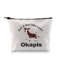 XYANFA Okapis Makeup Bag Cute Okapi Lover Gift Forest Griaffe Zebra Giraffe Gift Just A Girl Who Loves Okapis (A Girl Loves Okapis)
